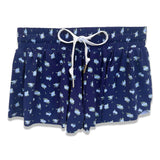 KATIE J FARRAH SHORT - NAVY ROSE DITSY