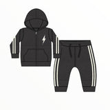 BABY STEPS TAPING SWEATSUIT - BLACK