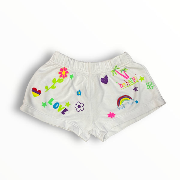 FLOWERS BY ZOE SHORTS - WHITE/ICONS