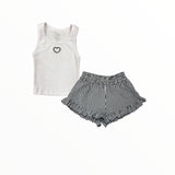 FLOWERS BY ZOE HEART TANK - WHITE