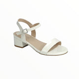 M2B STRAPPY SANDALS WITH HEEL - WHITE PATENT