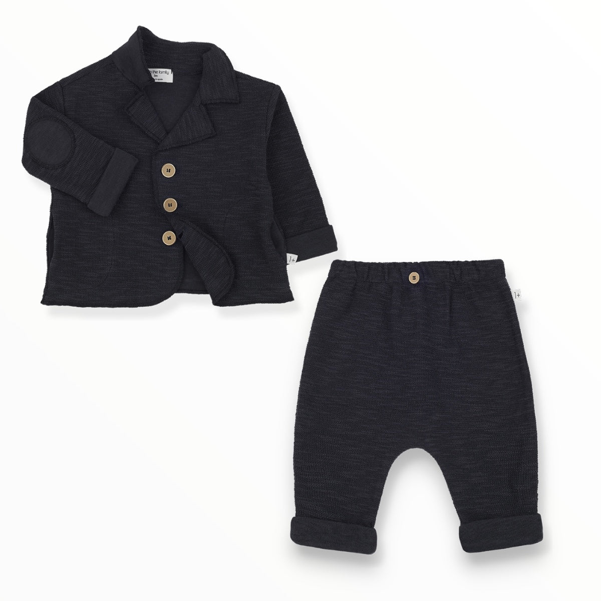1+ IN THE FAMILY SABINO BLAZER AND VITO PANT - ANTHRACITE