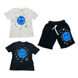 CALIFORNIAN VINTAGE SHORTS - CHARCOAL/HAPPY FACE