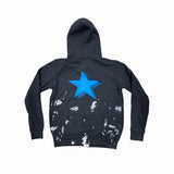 CALIFORNIAN VINTAGE ZIP HOODIE - CHARCOAL/SPLATTERED STAR