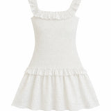 KATIE J. TWEEN FITZ DRESS - WHITE