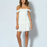 KATIE J. TWEEN FITZ DRESS - WHITE