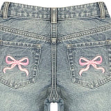 KATIE J CHICAGO EMBROIDERED BOW JEAN