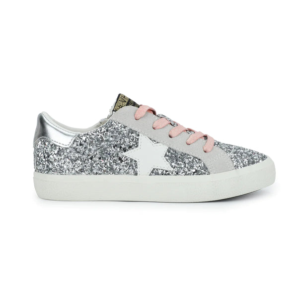 VINTAGE HAVANA GENEVIEVE SNEAKER - SILVER GLITTER