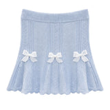 KATE J. TWEEN GRACYN CARDIGAN AND SKIRT SET - BABY BLUE
