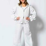 KATIE J TWEEN HADEN BARREL LEG SWEATPANT - LIGHT HEATHER GREY