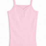 KATIE J TWEEN HAILEY HENLEY SOLID CAMI - PALE PINK