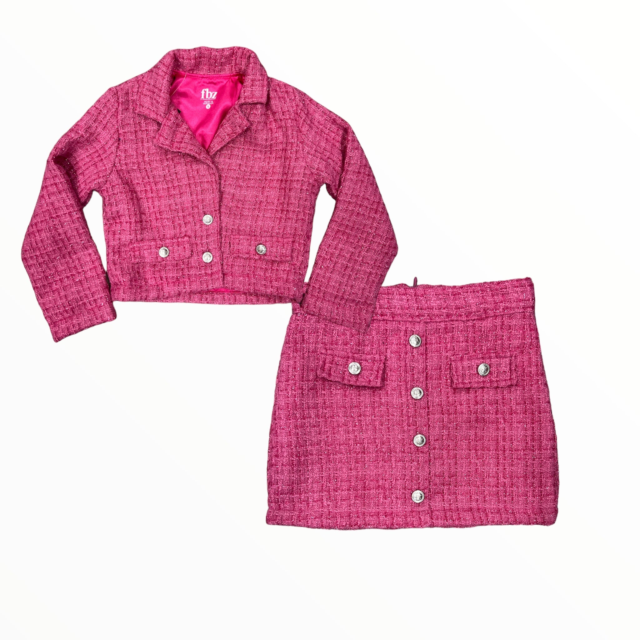 FLOWERS BY ZOE TWEED SKIRT - PINK