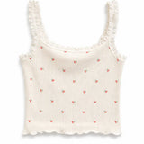 KATIE J TWEEN SUSAN TANK - WHITE/CHERRY PRINT
