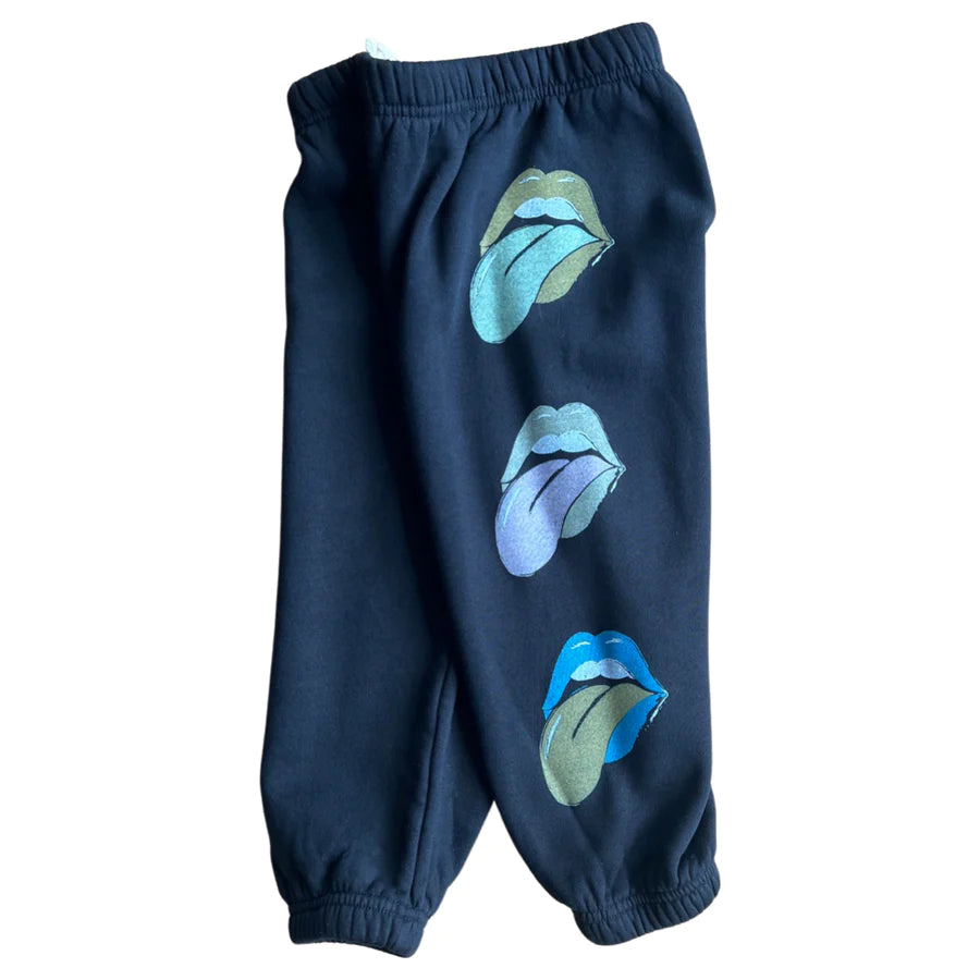ROWDY SPROUT THE ROLLING STONES SWEATPANTS - BLACK