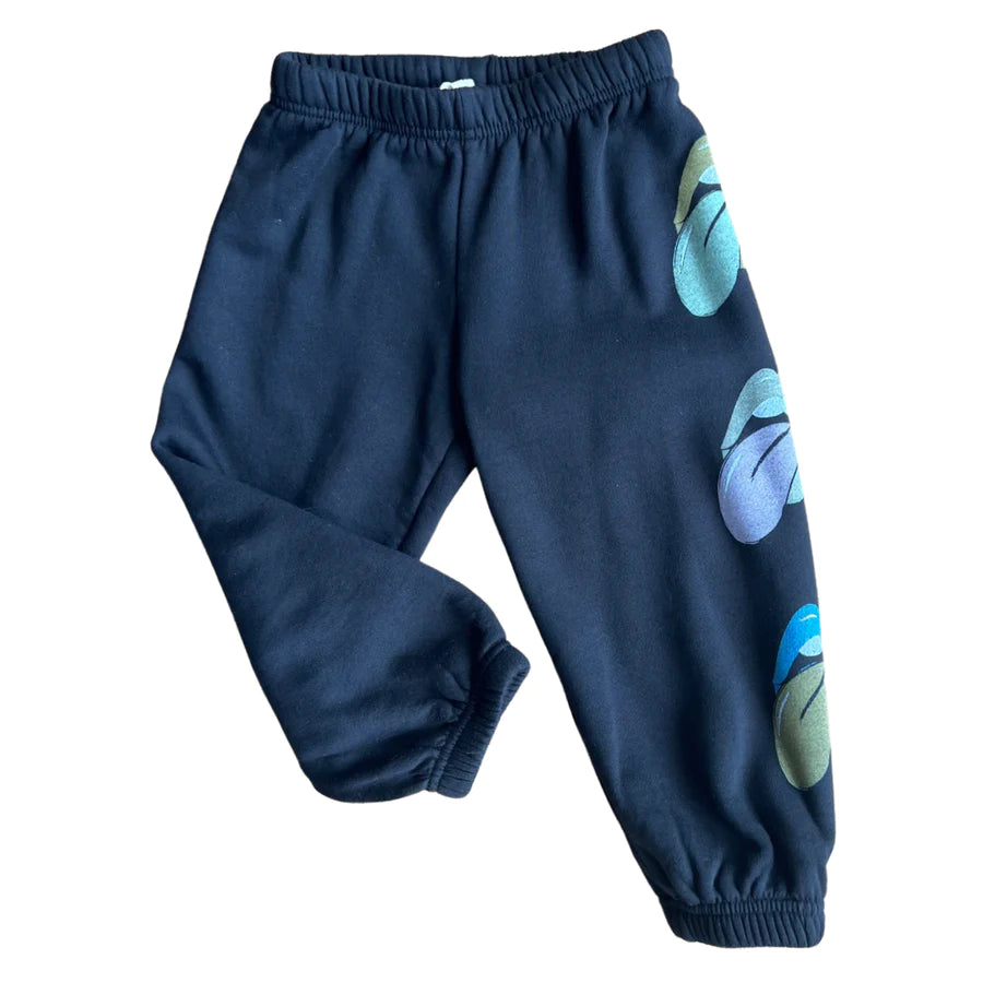 ROWDY SPROUT THE ROLLING STONES SWEATPANTS - BLACK