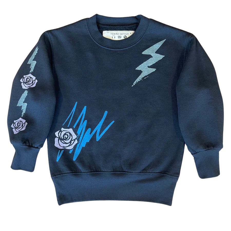 ROWDY SPROUT THE ROLLING STONES HOODY - BLACK