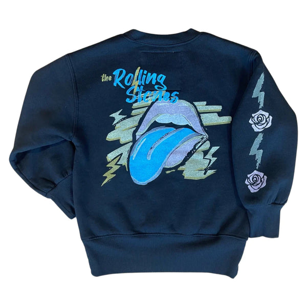 ROWDY SPROUT THE ROLLING STONES HOODY - BLACK