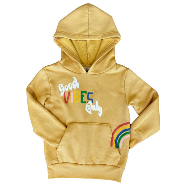 ROWDY SPROUT GOOD VIBES ONLY HOODY - YELLOW