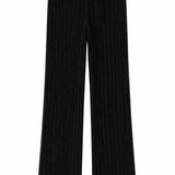 KATIE J TWEENJASMIN CREW AND WIDE LEG KNIT SET - BLACK