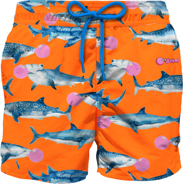 MC2 SAINT BARTH JEAN SWIM TRUNK - SHARK BIG BUBBLE