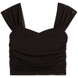 KATIE J. TWEEN JOEY MESH TOP - BLACK