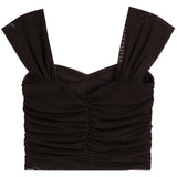 KATIE J. TWEEN JOEY MESH TOP - BLACK