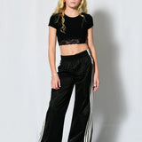 KATIE J TWEEN JORDYN PANT - BLACK/WHITE