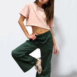 KATIE J TWEEN JORDYN PANT - PINE/SOFT PINK