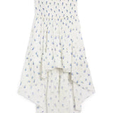 KATIE J TWEEN JULIET SMOCKED BODICE HI-LOW DRESS - BABY BLUE BOUQUET