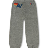 AVIATOR NATION KID'S LOGO SWEATPANTS - HEATHER GREY