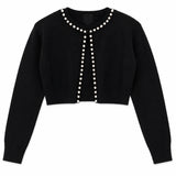 KATIE J TWEEN KITTY CARDIGAN - BLACK