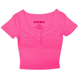 KATIE J KEELY TEE - HOT PINK