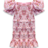 KATIE J TWEEN LAILA PRINT DRESS - PINK BOUQUET