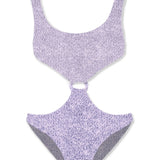 MC2 SAINT BARTH LAUREL ONE PIECE - CRINKLE LUREX LAVANDER