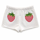 KATIE J TWEEN LEAH APPLIQUE SHORT - STRAWBERRY