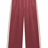 KATIE J TWEEN LENI TRACK JACKET AND STRAIGHT LEG PANT - BURGUNDY
