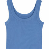 KATIE J TWEEN LIVI “2.0” SOLID TANK - DENIM BLUE