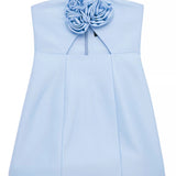 KATIE J. TWEEN LUNA EMBELISHED CUTOUT COUTURE DRESS - BABY BLUE
