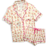 KATIE J LYNN SHORTS LOUNGE SET - TEDDY BEARS