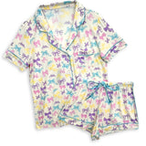KATIE J LYNN SHORTS LOUNGE SET -PASTEL BOWS