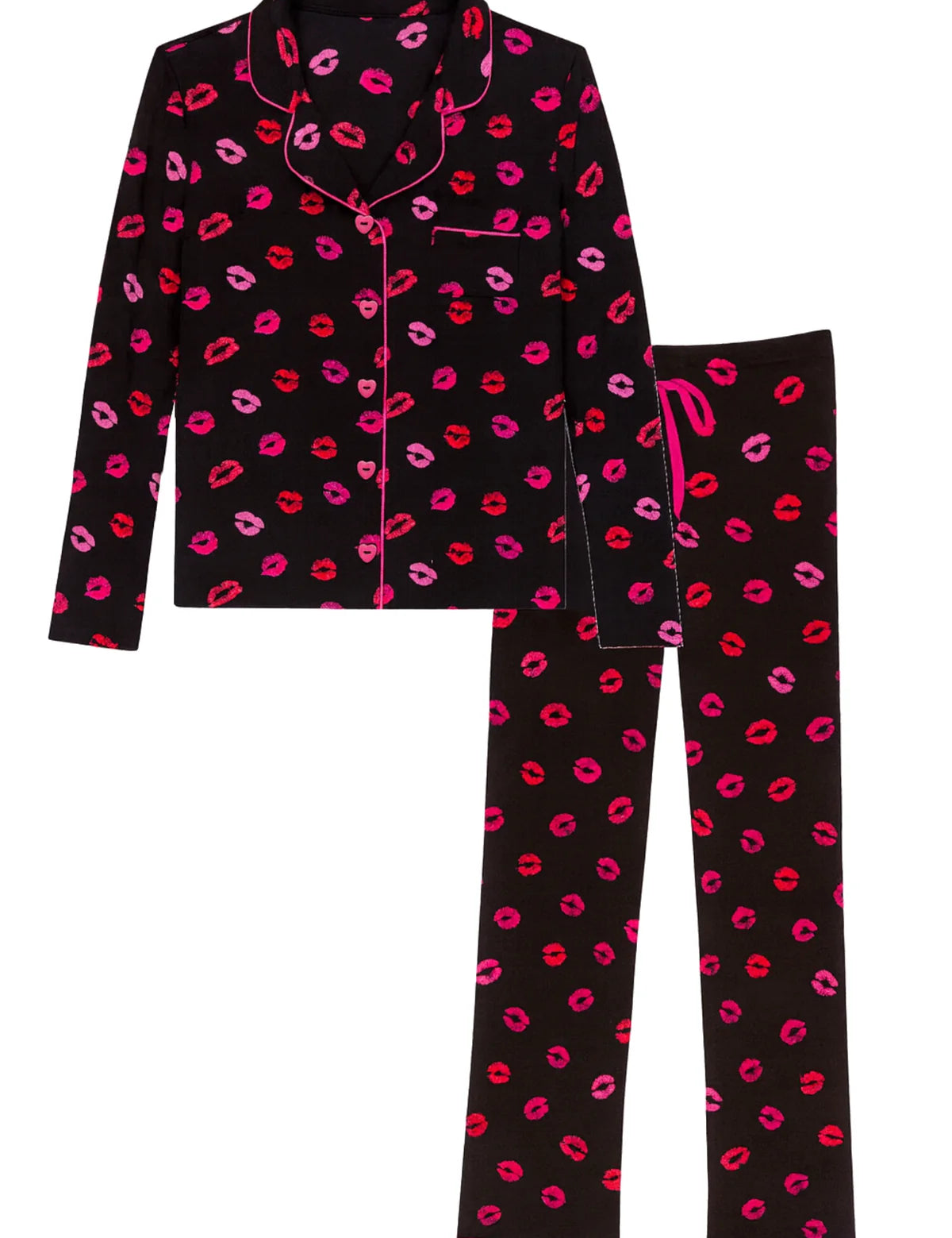 KATIE J MAIA PANT LOUNGE SET - BLACK LIPS (TWEEN & JUNIOR)