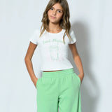 KATIE J. TWEEN MATCHA TEE - WHITE