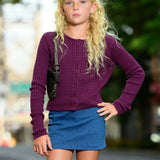 KATIE J TWEEN MELBOURNE DENIM MINI SKIRT - DENIM