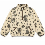 KATIE J TWEEN MILLY QUARTER ZIP SHERPA JACKET - BOHO PAISLEY