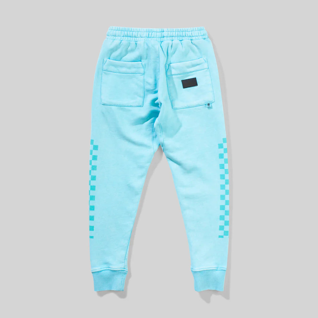 MUNSTER SIDEFLAG TRACK PANT - AQUA