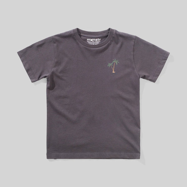 MUNSTER ISLAND LOGO TEE - SOFT BLACK
