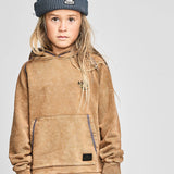 MUNSTER FLATFLOCK HOODIE - MINERAL ALMOND