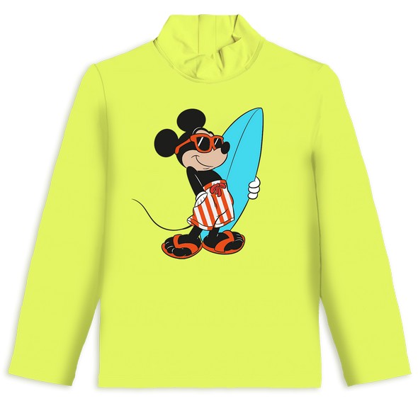 MC2 SAINT L/S RASHGAURD -YELLOW SURF MICKEY