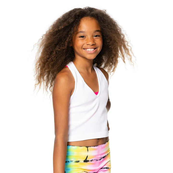 MALIBU SUGAR RACER BACK CROP TANK - 7-12