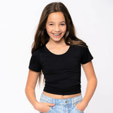 MALIBU SUGAR S/S BASIC SEAMLESS TOP - BLACK